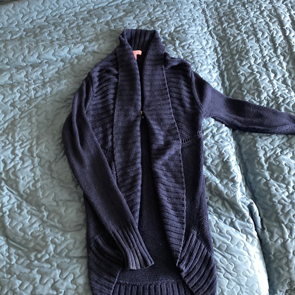 Lilly Pulitzer Navy Blue Cardigan Size Small